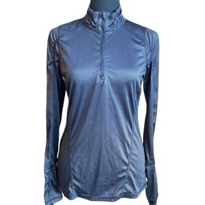 Danskin Lightweight 1/4 Zip Athletic Top Striped Women’s Medium - Semi-Fitted